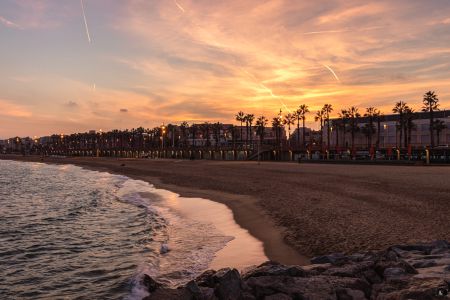 Barcelona Sonnenuntergang Strand