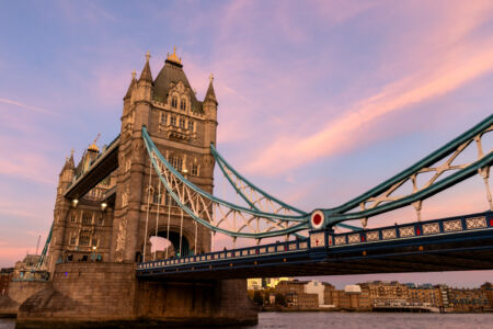 London Tower Bridge Sonnenuntergang