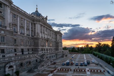 Madrid Palacio Real Sonnenuntergang 2