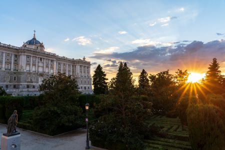 Madrid Sonnenuntergang Palacio Real
