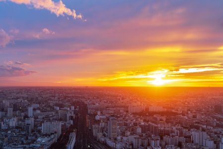 Paris Skyline Sonnenuntergang