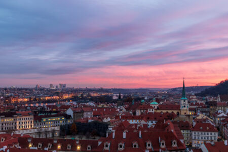 Prag Sonnenuntergang Skyline 2