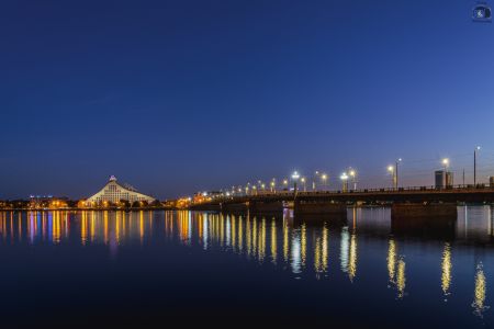 Riga Nacht Skyline
