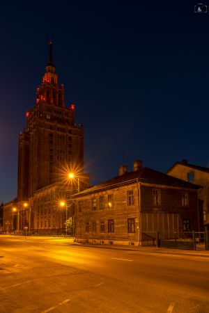 Riga Rathaus Nacht