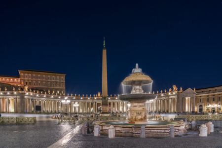 Rom Vatikanstadt Nacht Brunnen