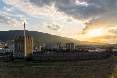 Skopje Fortress Sunset