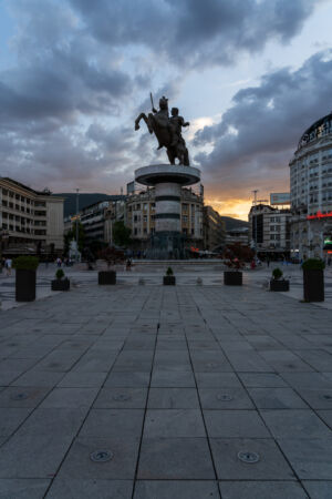 Skopje Main Square Nacht 2