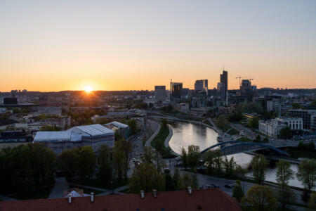 Vilnius Sonnenuntergang Skyline 3